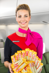 Cabin crew with Weis ice cream bars