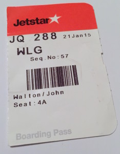 Jetstar boarding stub --JW