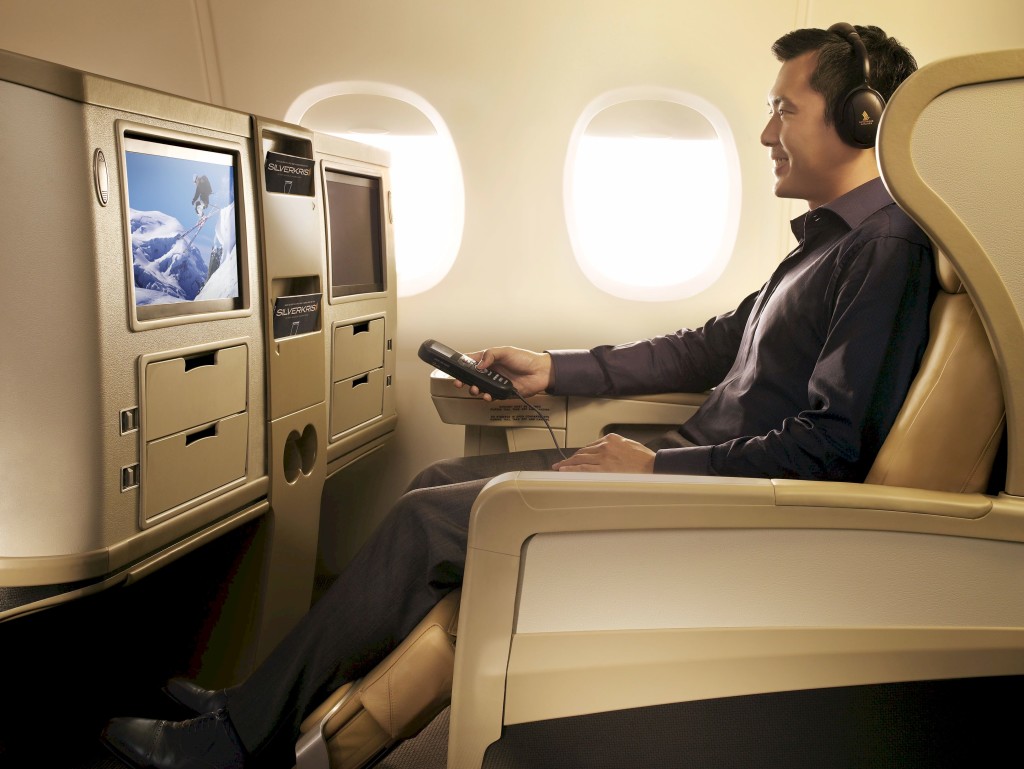 Singapore airlines business class IFE quality - in the promo shots