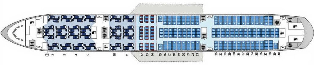 Three-class seatmap - inline