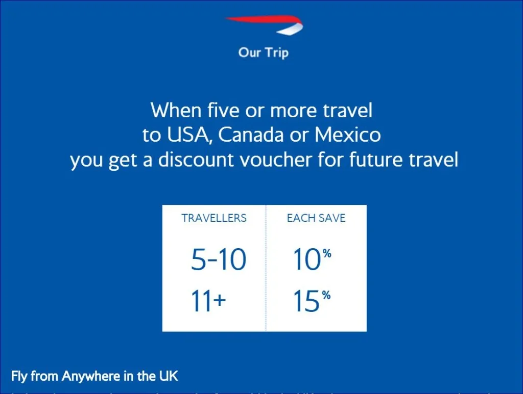 British Airways simplifies group travel discounts with Our Trip