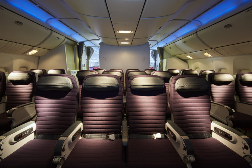 Premium economy sees refreshed seats but the same shells as before. Image: Virgin Australia