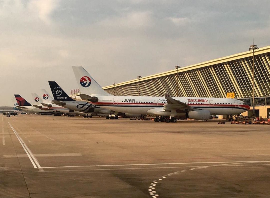 China Eastern dominates at Shanghai's Pudong International Airport--JW