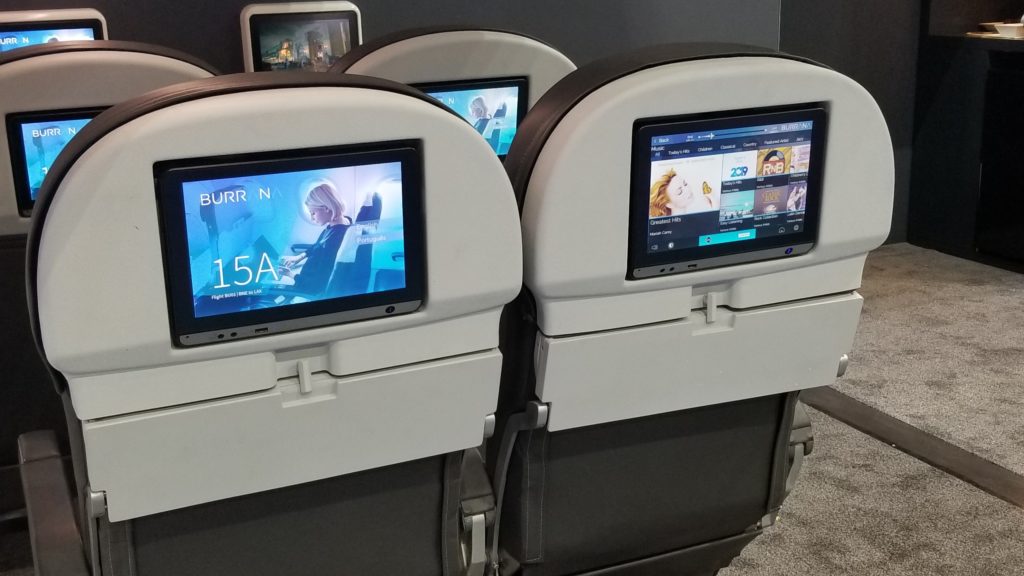 Seatback IFE in premium seating