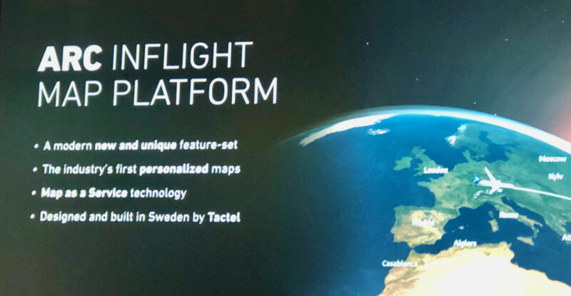 Panasonic Avionics Arc moving map plus description