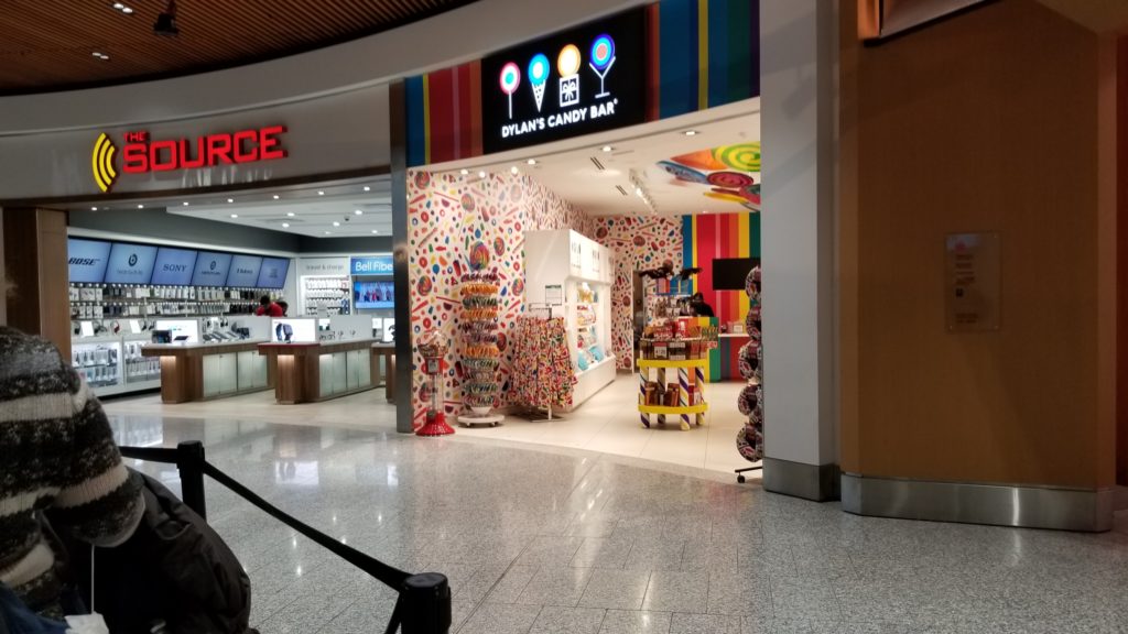 dylan's candy bar and the sourse in the airport