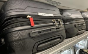 The overhead storage bins on the E192-E2 allow standard carryon rolling bags