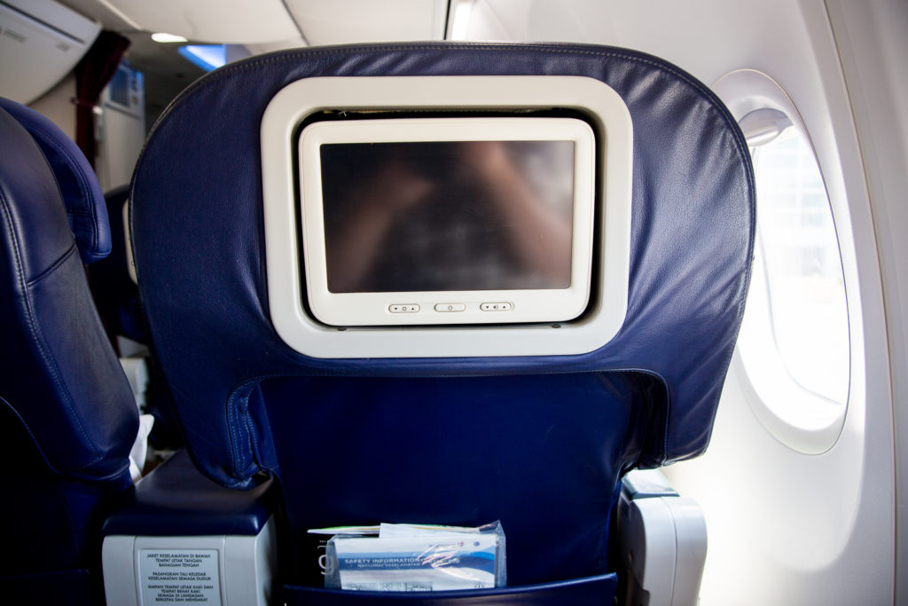 seat back ife screen on the aircraft MAS