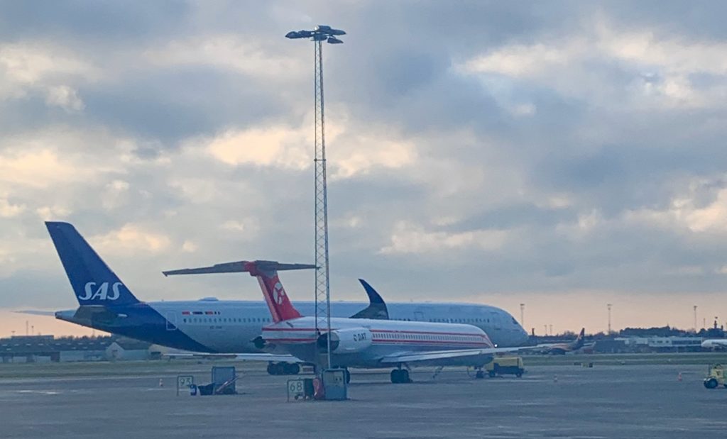 SAS New A350 spotted at Billund Airport 13 Dec 2019 MGarcia