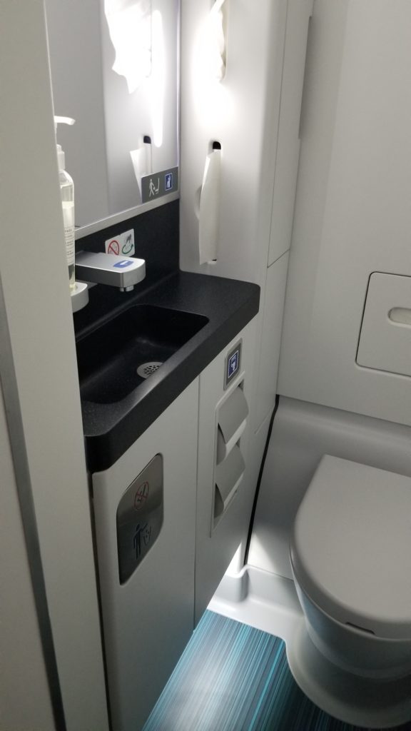 The A220 lav sink and toilet