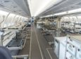 Hospital beds in rows inside the A330 MEDEVAC conversion