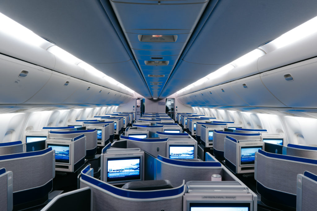 United's Polaris Business class seat aboard the 767