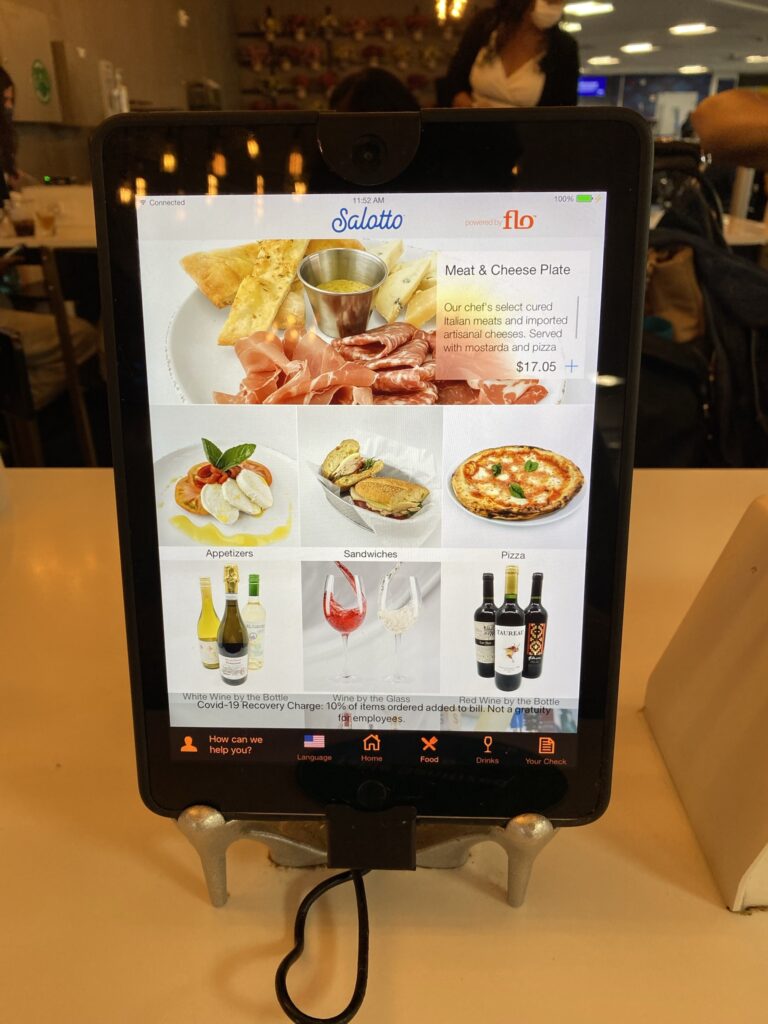 OTG Menu displayed on an iPad.