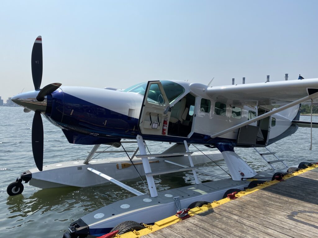 Tailwind seaplane at the dock prepping for flight.