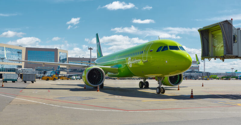 S7 Airlines A320neo at airport.