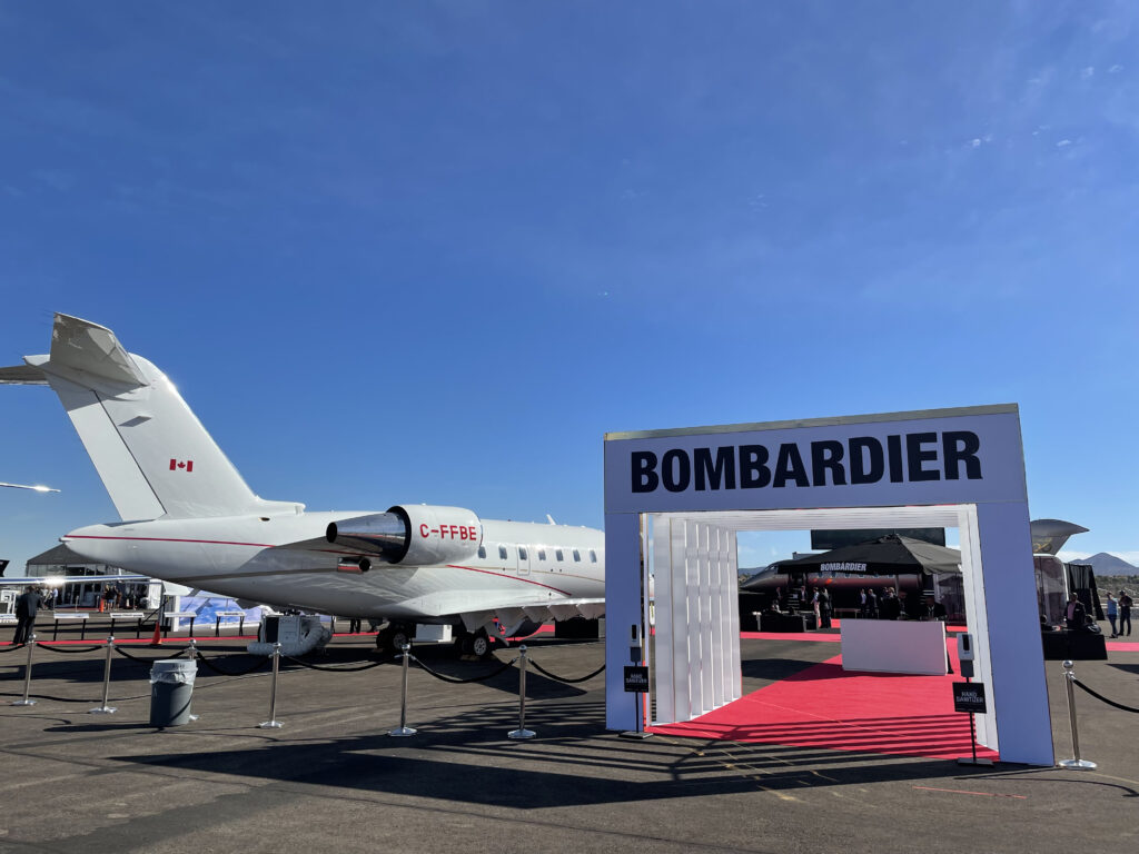 Bombardier Challenger 3500 private aircraft at NBAA 