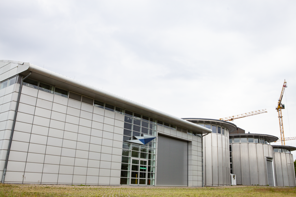 Outside the new facility is under one roof at Schönefeld.