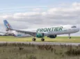 Frontier Airlines Airbus A320 aircraft taking off.