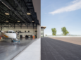 The HUB FBO site includes 25,000sqft of heated hangar space, along with offices for tenant companies and all the usual FBO amenities and services. Image: HUB FBO
