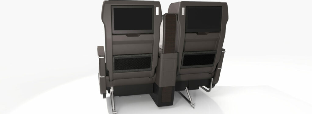 ANA'S Safran premium economy seatback.