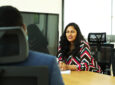 Teshome says she never works a typical day at aviation services provider Krimson Aviation. Image of the executive at her desk taken by Krimson Aviation