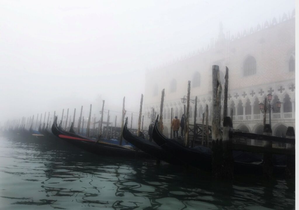 Venetian Lagoon on a foggy day.