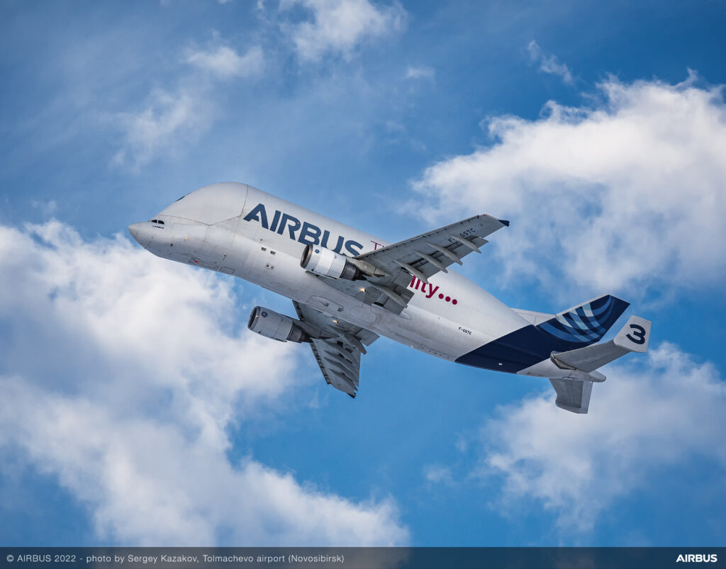 Beluga #3 takes off from Novosibirsk Airport in Russia on its final destination to Kobe, Japan.