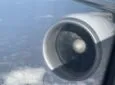 A view from Air France Boeing 777-300ER aircraft window during takeoff