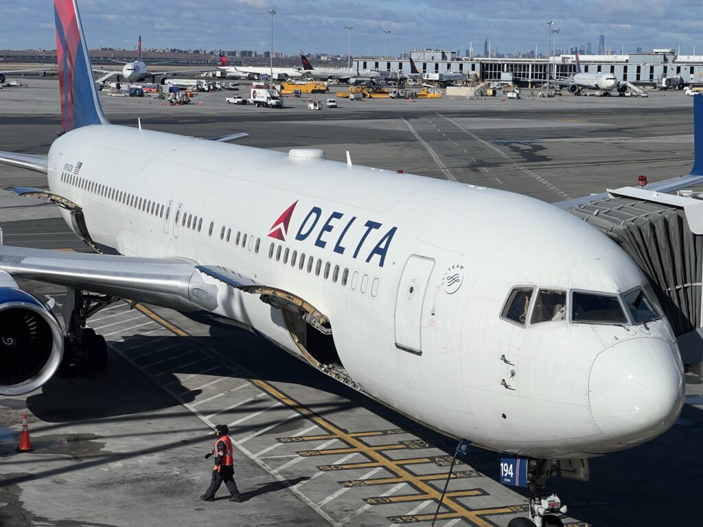 Delta Air Lines Boeing 767-300ER at the gate at JFK