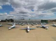 PlaneSense fleet all parked in formation.