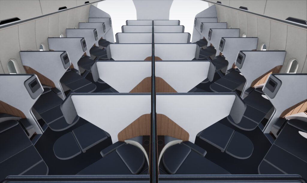 A rendering of the Shift Cabin Interior concept