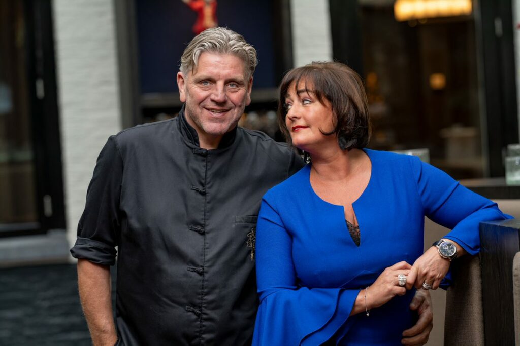 Jonnie and Thérèse Boer posing for a photo to promote their new menu.