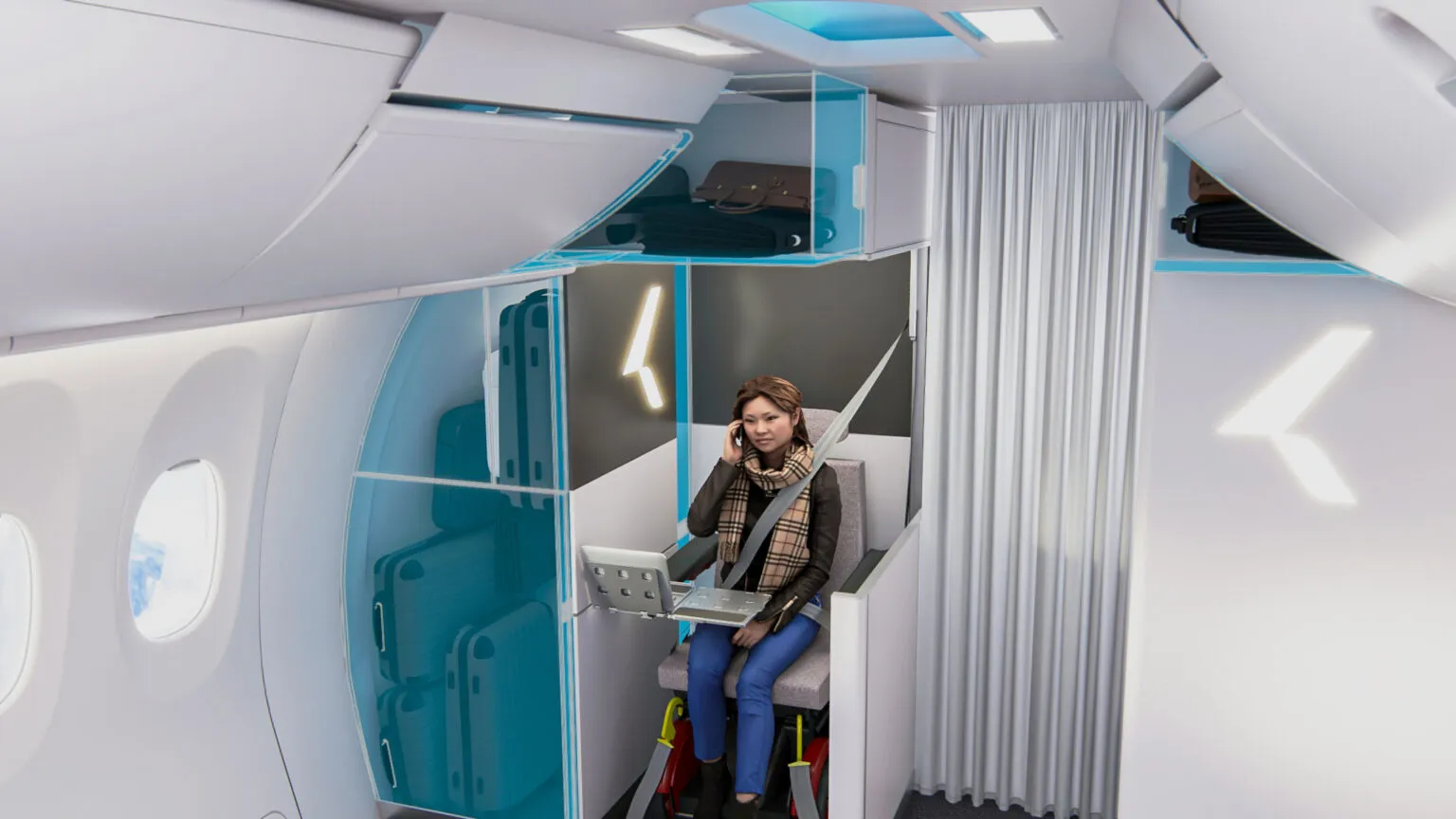 NIAR students and Collins propose wheelchairinthecabin solution