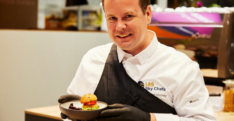 LSG Sky Chefs' Joseph Markey presents a NotCo burger