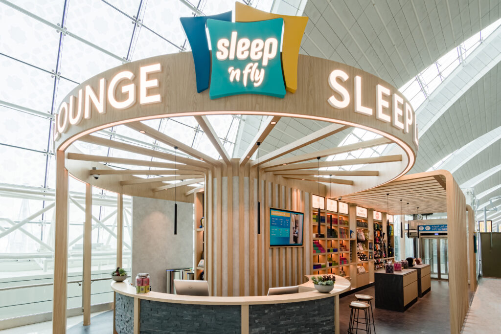 Sleep n' fly lounge retail shop