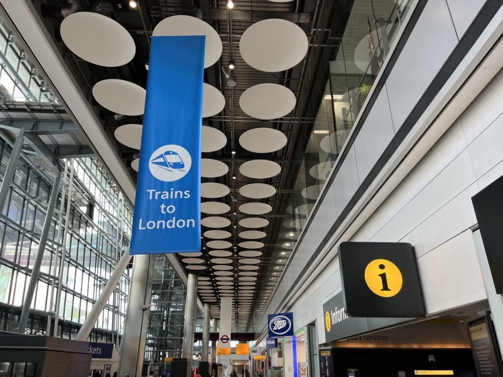 The arrivals hall at London Heathrow