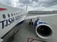 A photo of the British Airways A320neo parked at the gate at Hamburg Airport