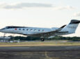 A Gulfstream G800 performing its first international flight. The flight landed at Farnborough