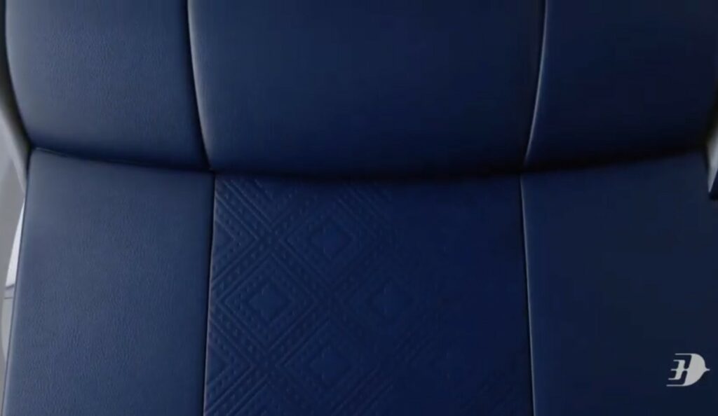 Close up view of the seat design onboard Malaysia Airlines' refitted Boeing 737-800 NG