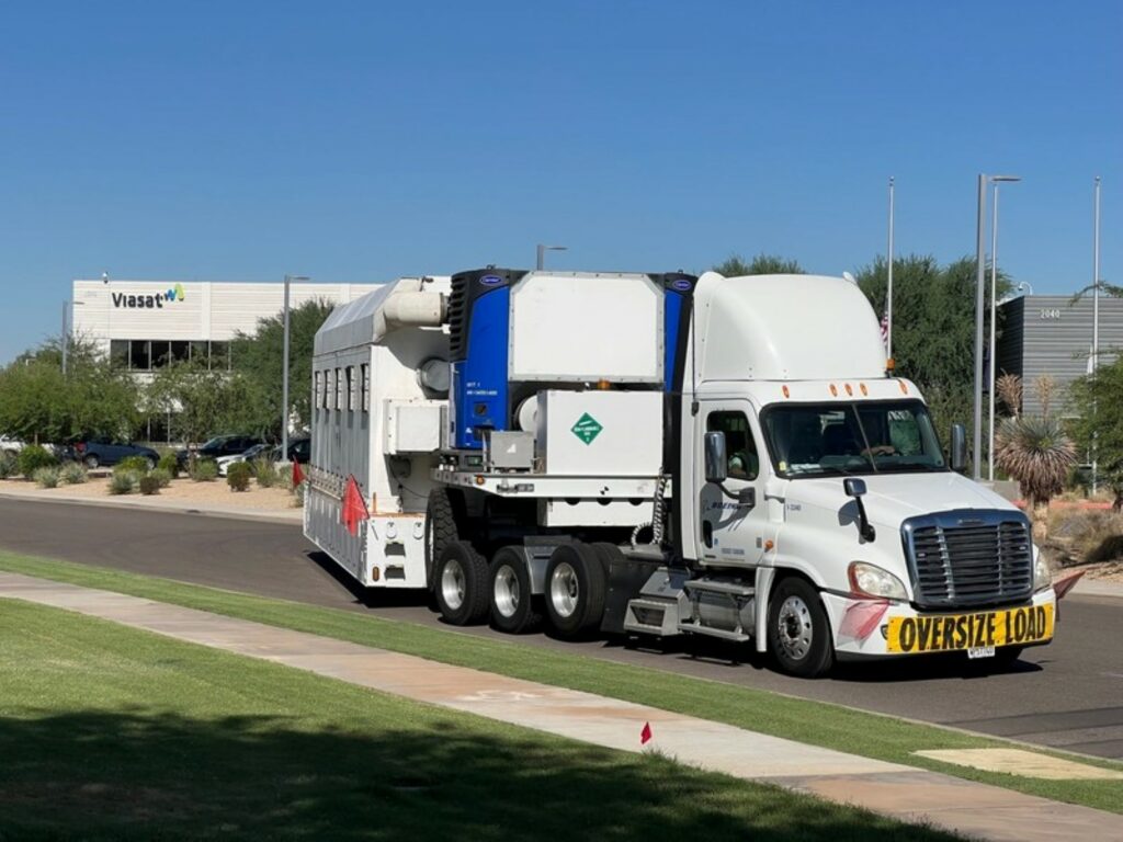 ViaSat-3 payload being transported to Boeing