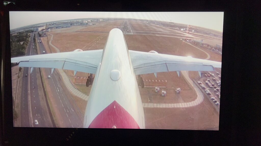 Tail camera view on the Virgin Atlantic A350-1000 IFE