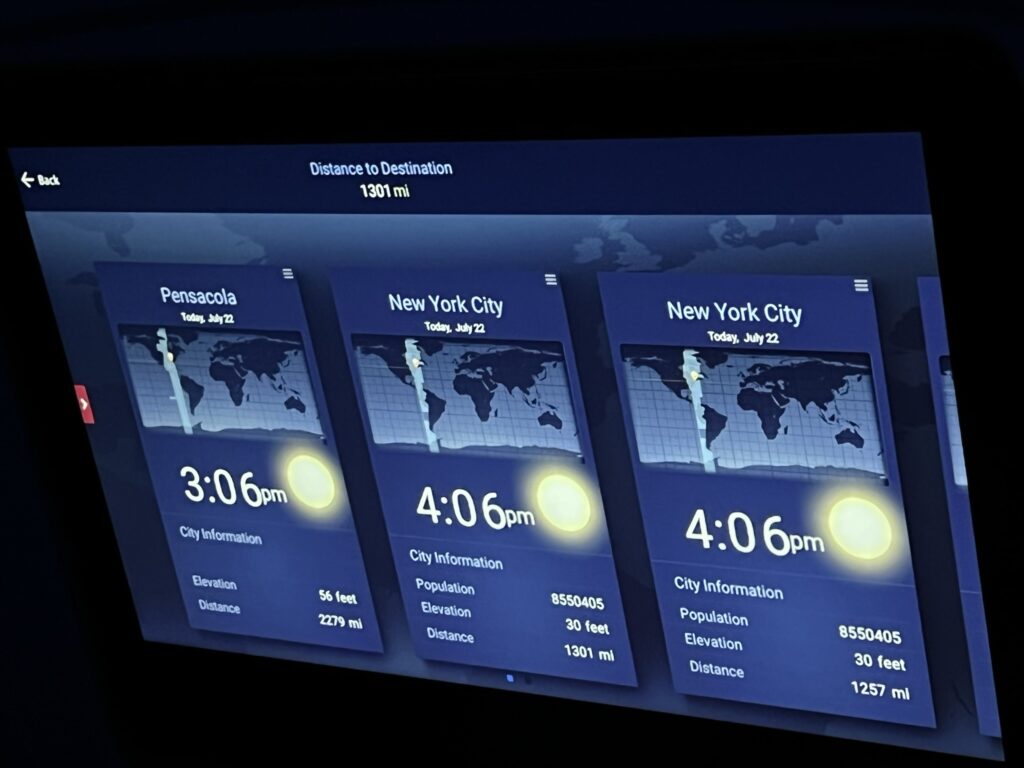 A basic map service on the Delta IFE