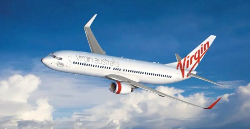 Virgin Australia Boeing aircraft inflight.