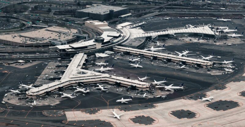 Aerial view of Newark Liberty