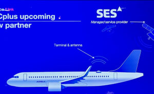 Slide showing SES as MSP for Airbus HBCplus supplier-furnished IFC program