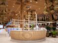 BLR Airport Terminal 2 has a bamboo aesthetic throughout.