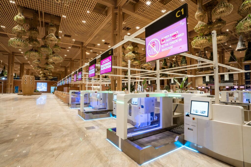 Check-in counter at BLR Airport