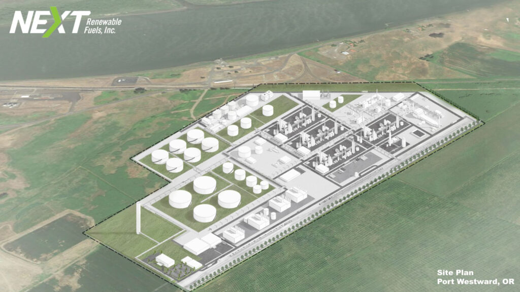 NEXT Facility Rendering showing an aerial view of the future facility.