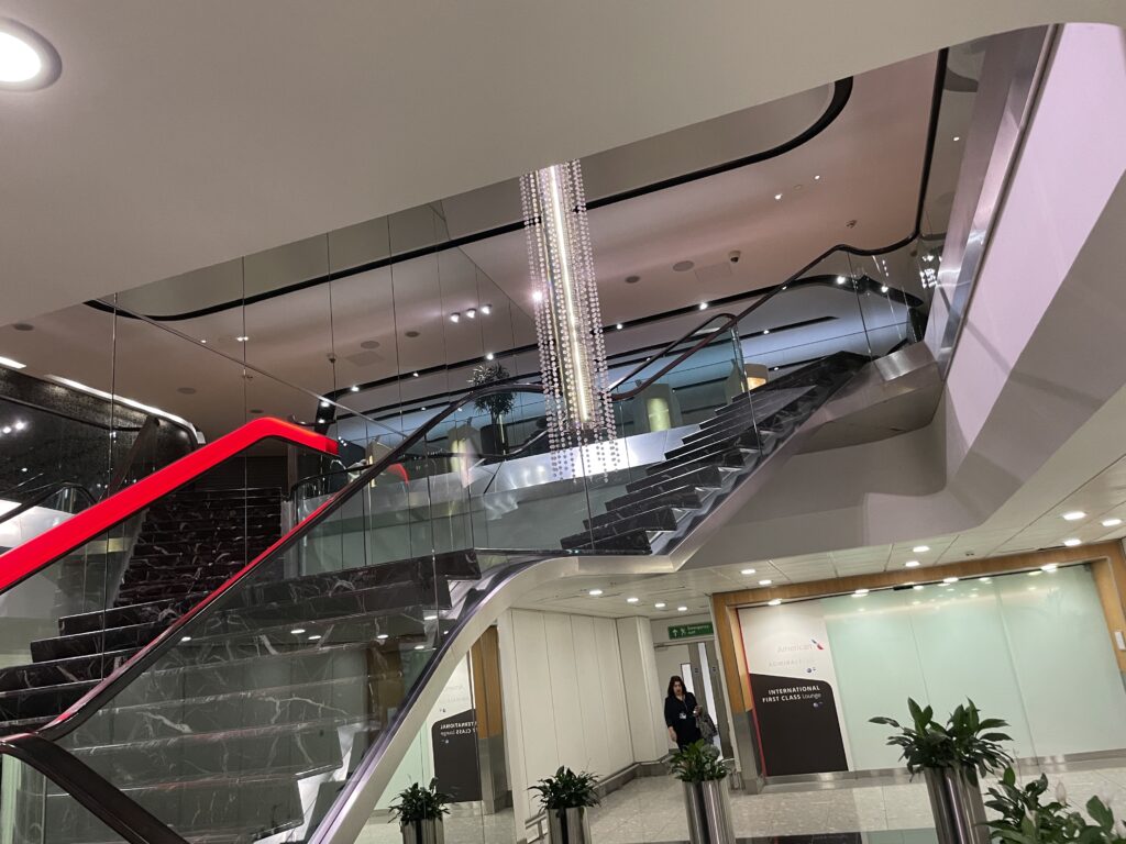 Stairway entrance to the Clubhouse lounge. 