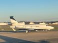 Dassault Falcon 900 parked on a sunny day